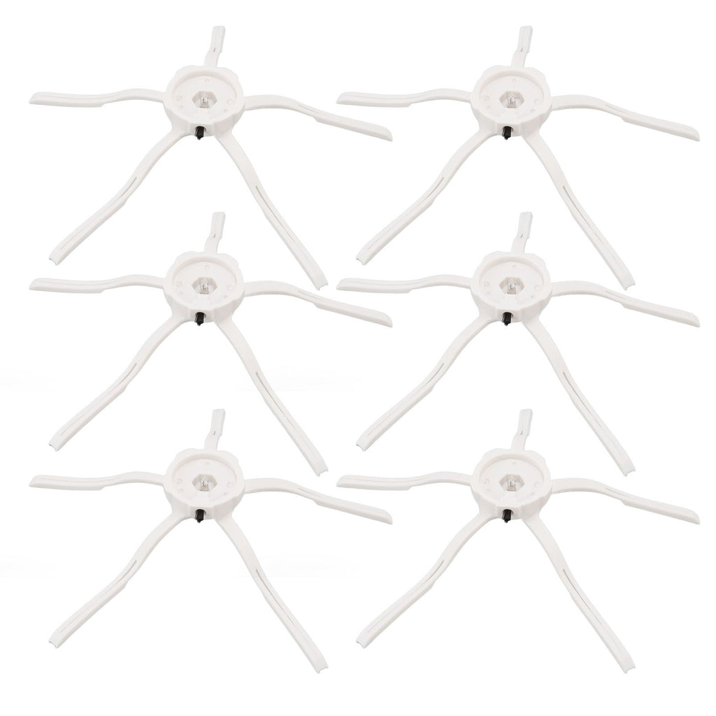 6PCS Robot Vacuum Cleaner Side Brush Silicone Sweeper Side Brush Replacement for Xiaomi Roborock S7 White