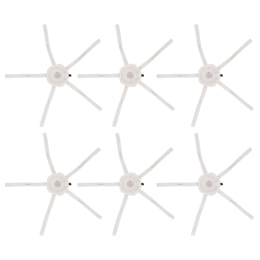 6PCS Robot Vacuum Cleaner Side Brush Silicone Sweeper Side Brush Replacement for Xiaomi Roborock S7 White