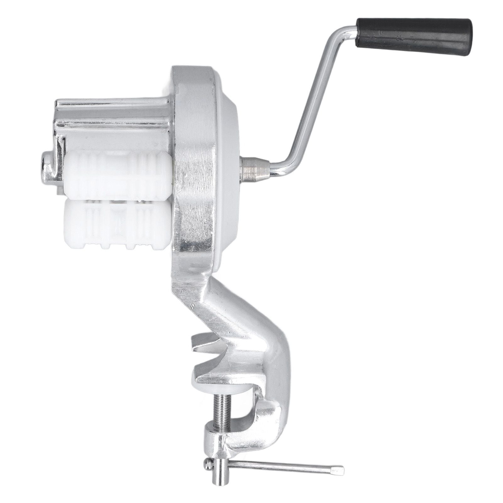 Manual Macaroni Maker Aluminium Alloy Silver Portable Hand Cranking Noodles Pressing Machine for Kitchen Restaurant