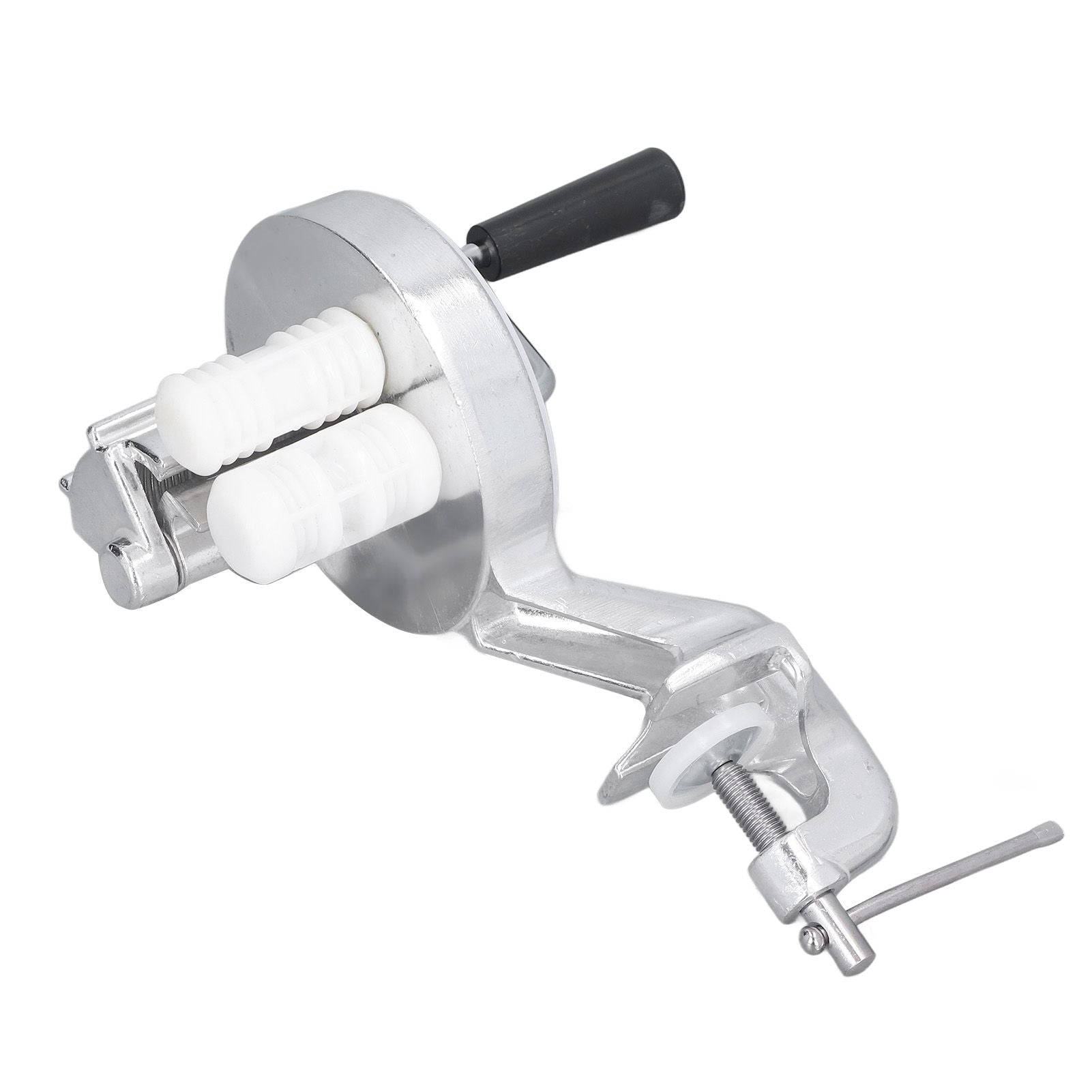 Manual Macaroni Maker Aluminium Alloy Silver Portable Hand Cranking Noodles Pressing Machine for Kitchen Restaurant