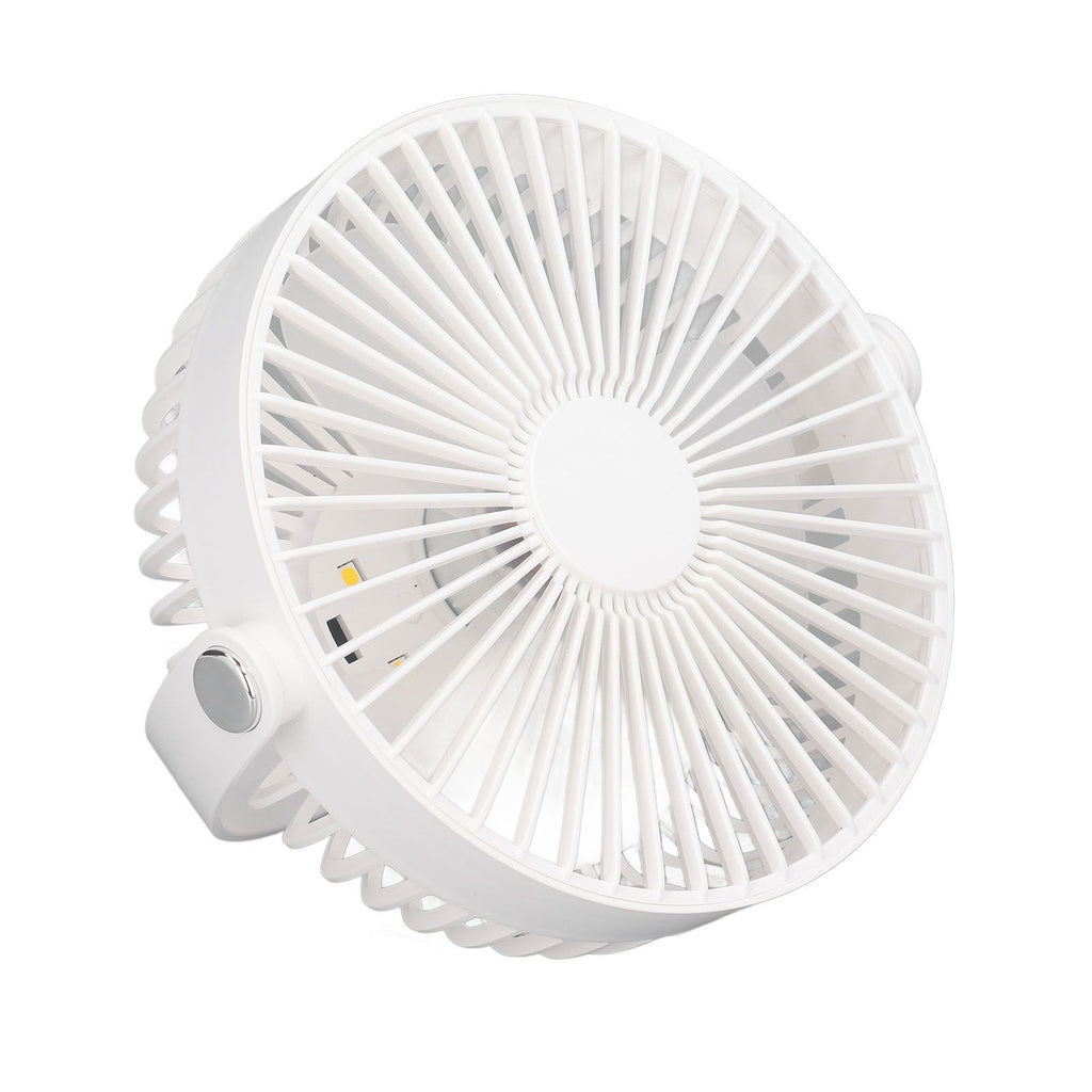 Electric Fan 3 Speeds 360 Degree Adjustable USB Rechargeable Portable Camping Fan with Night Light for Dormitory Camping