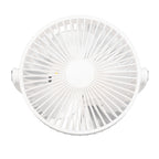 Electric Fan 3 Speeds 360 Degree Adjustable USB Rechargeable Portable Camping Fan with Night Light for Dormitory Camping