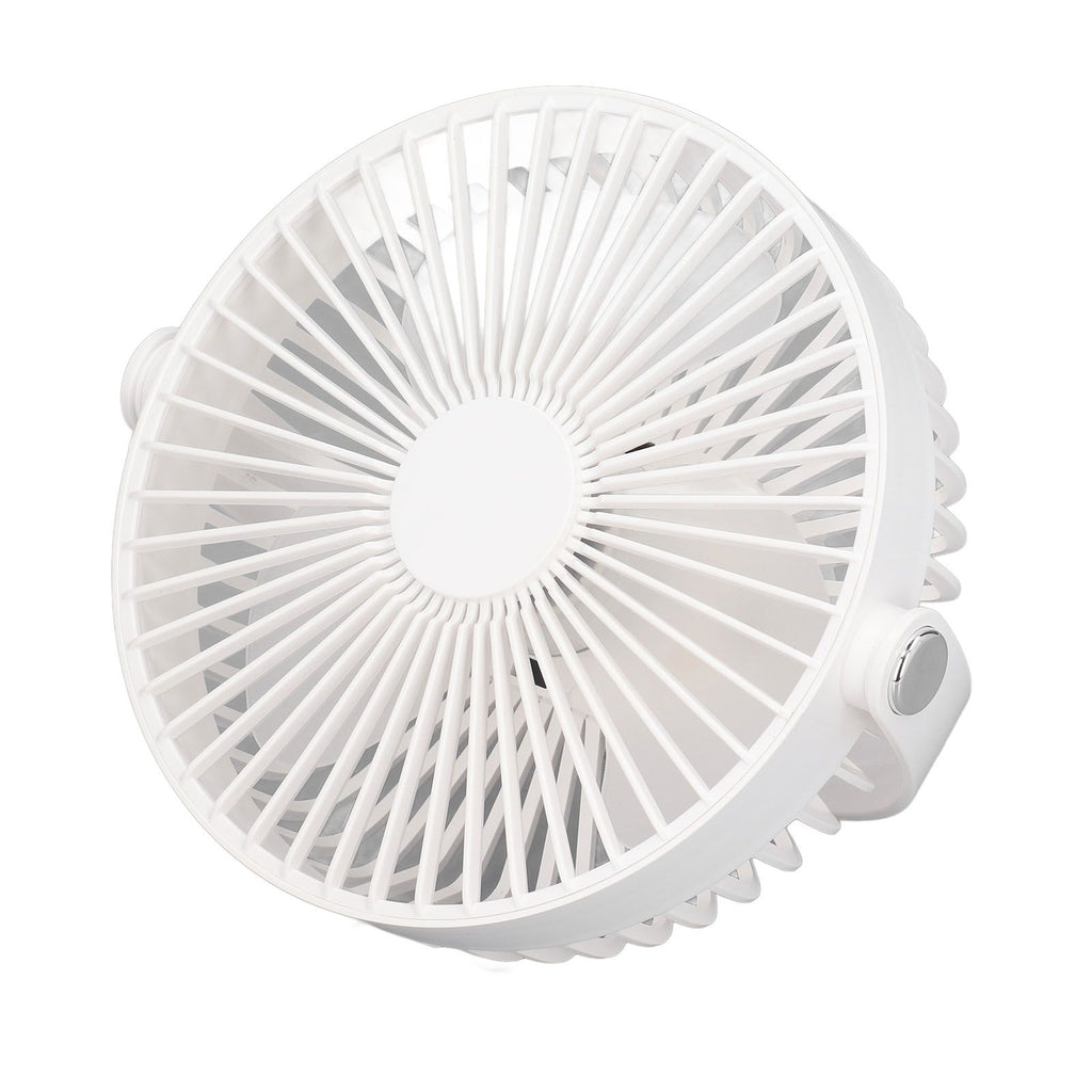 Electric Fan 3 Speeds 360 Degree Adjustable USB Rechargeable Portable Camping Fan with Night Light for Dormitory Camping
