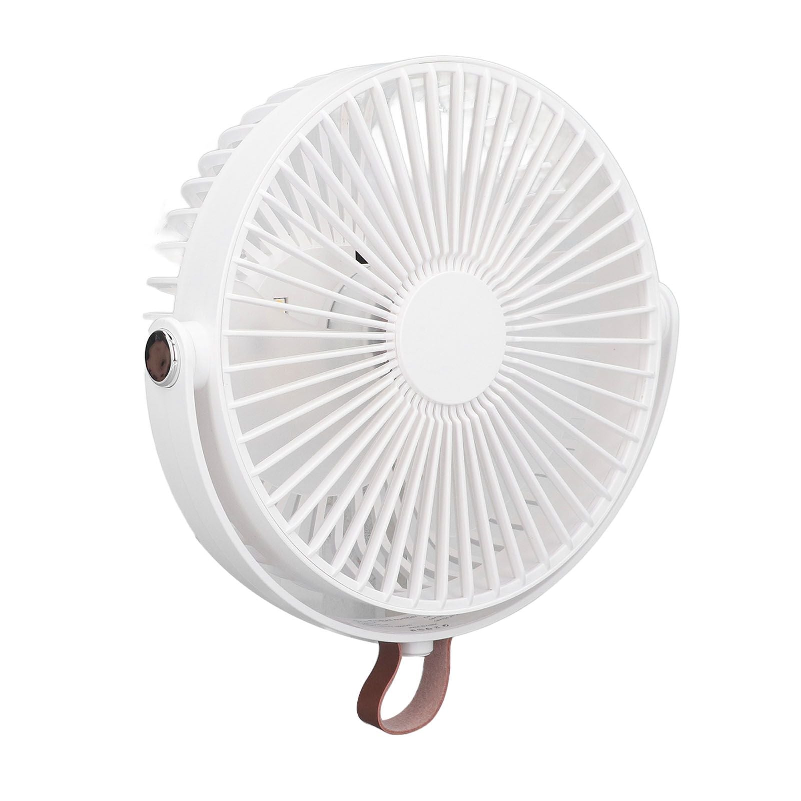 Electric Fan 3 Speeds 360 Degree Adjustable USB Rechargeable Portable Camping Fan with Night Light for Dormitory Camping