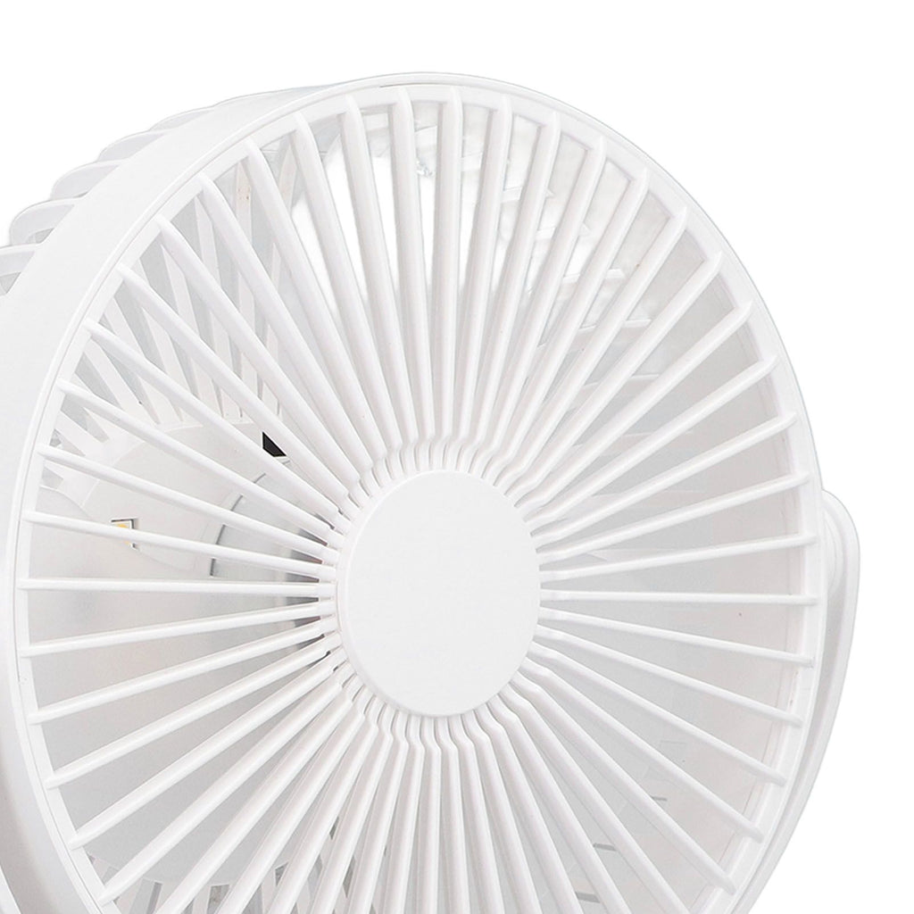 Electric Fan 3 Speeds 360 Degree Adjustable USB Rechargeable Portable Camping Fan with Night Light for Dormitory Camping