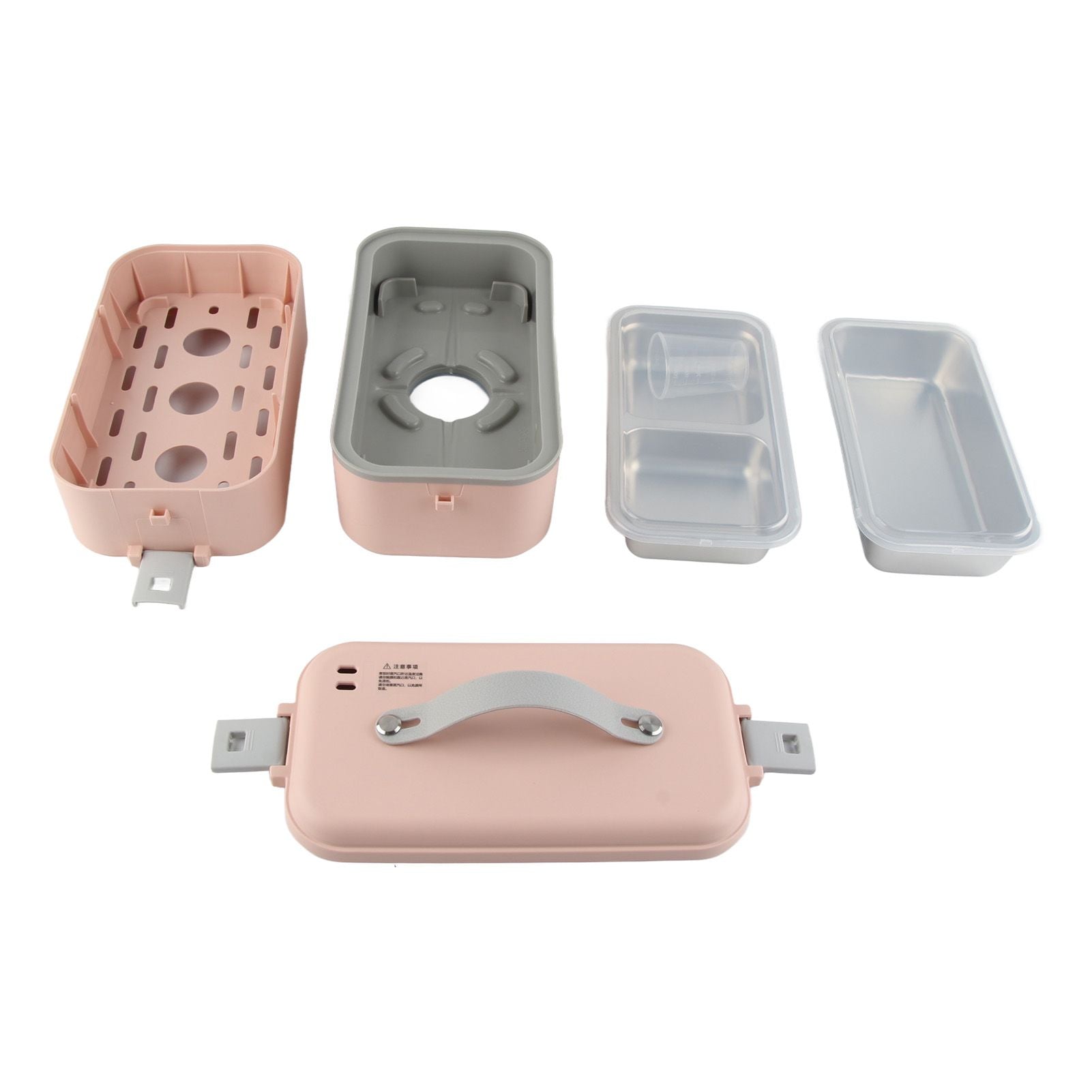 Electric Lunch Box Plug in Double Layer Stainless Steel Steaming Insulation Portable Food Warmer 300W 220V CN Plug