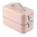 Electric Lunch Box Plug in Double Layer Stainless Steel Steaming Insulation Portable Food Warmer 300W 220V CN Plug