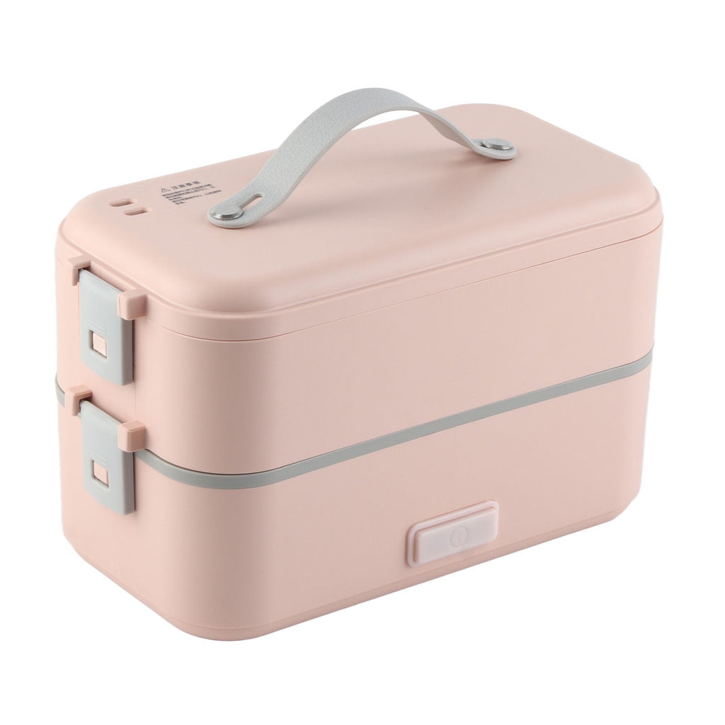 Electric Lunch Box Plug in Double Layer Stainless Steel Steaming Insulation Portable Food Warmer 300W 220V CN Plug