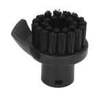 Steam Cleaner Round Brush Black Hard Bristles Cleaning Brush Replacement with Scraper for Karcher SC1 SC2 SC3