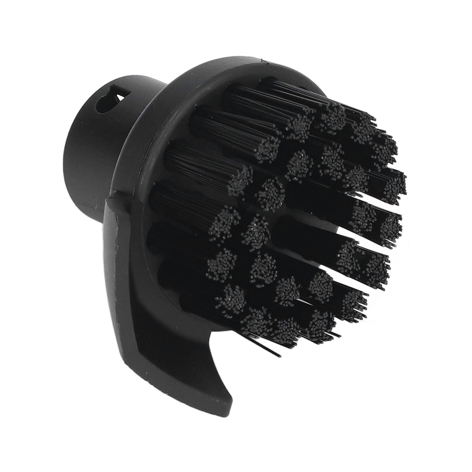 Steam Cleaner Round Brush Black Hard Bristles Cleaning Brush Replacement with Scraper for Karcher SC1 SC2 SC3