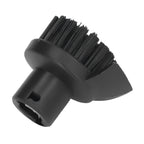 Steam Cleaner Round Brush Black Hard Bristles Cleaning Brush Replacement with Scraper for Karcher SC1 SC2 SC3