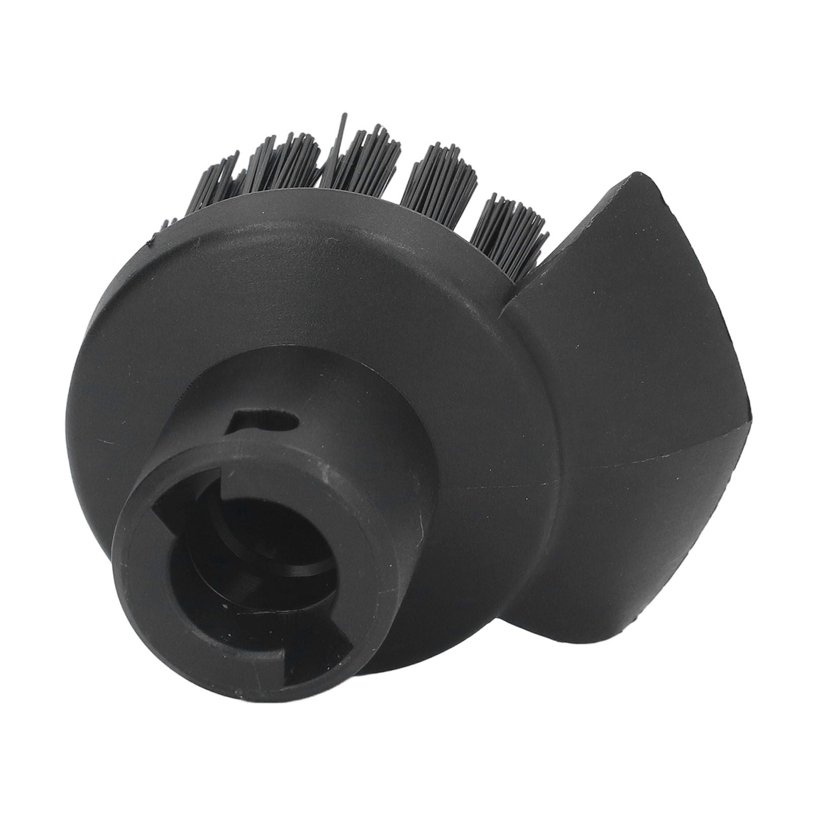 Steam Cleaner Round Brush Black Hard Bristles Cleaning Brush Replacement with Scraper for Karcher SC1 SC2 SC3