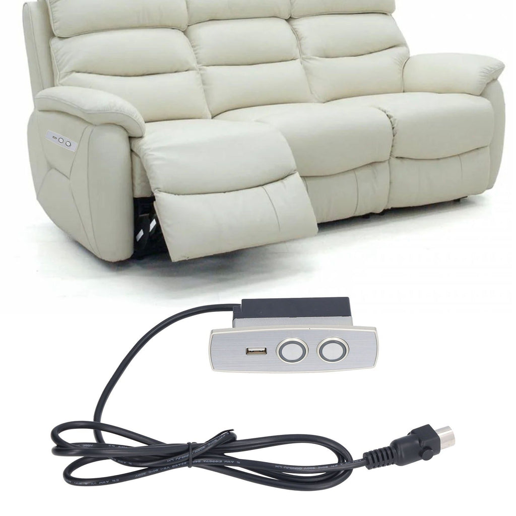 Recliner Remote Professional Electric Lift Sofa Recliner Hand Control Switch 2 Button 5 Pin with USB Phone Charger 12‑29V