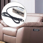 Recliner Switch Electric Sofa Recliner 5 Buttons Hand Control DC Push Rod Motor Lift Switch 29V with USB Charging Port