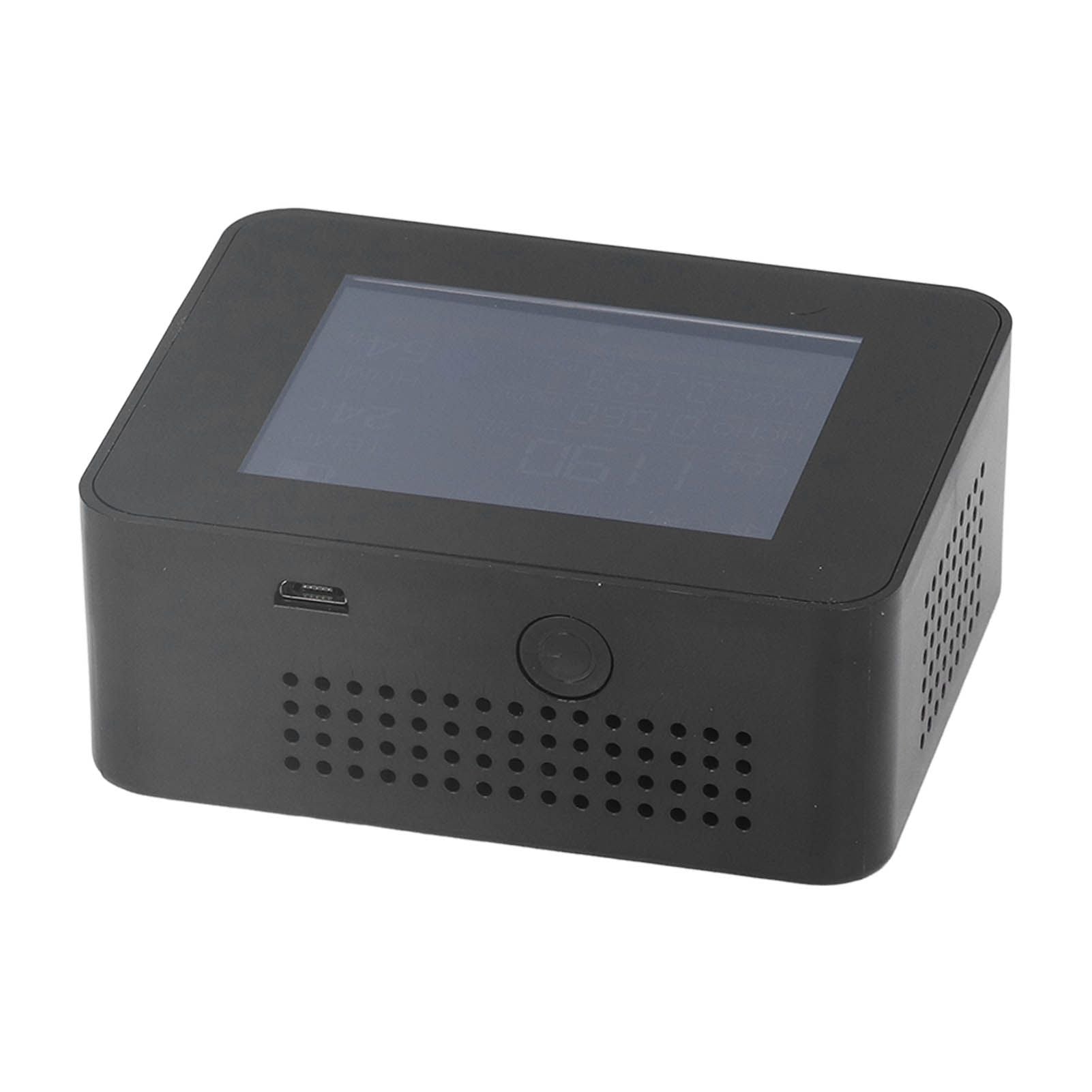 Portable Carbon Dioxide Detector USB Charging Temperature and Humidity Tester with Color Screen Display for Home Black