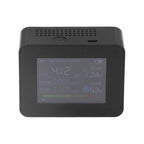Portable Carbon Dioxide Detector USB Charging Temperature and Humidity Tester with Color Screen Display for Home Black