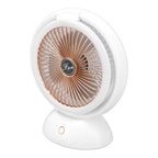 Foldable Fan with LED Light 2 in 1 Warm Light Low Noise Portable Rechargeable 4 Speed Lighting Desk Fan