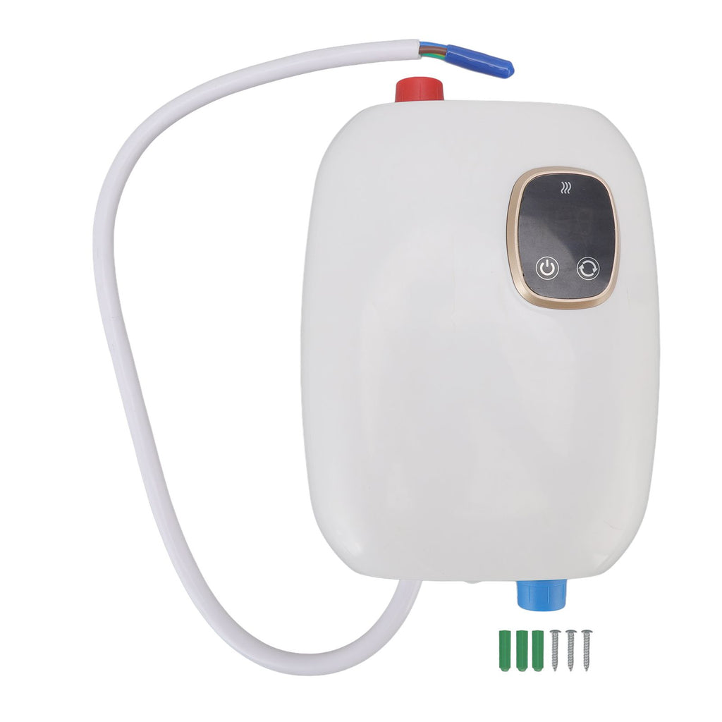 5500W Small Electric Instant Hot Water Heater with Digital Touch Screen Smart Thermostat Water Heater 220V