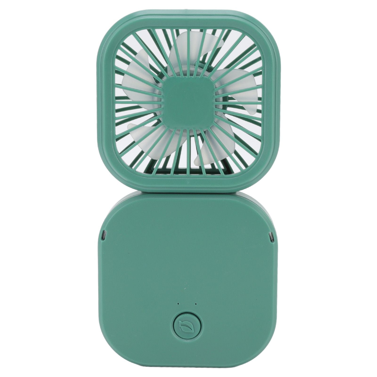 Portable Folding Fan 3 Level Wind Speed USB Powered Rechargeable Rotatable Handheld Desktop Small Fan Green