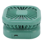Portable Folding Fan 3 Level Wind Speed USB Powered Rechargeable Rotatable Handheld Desktop Small Fan Green
