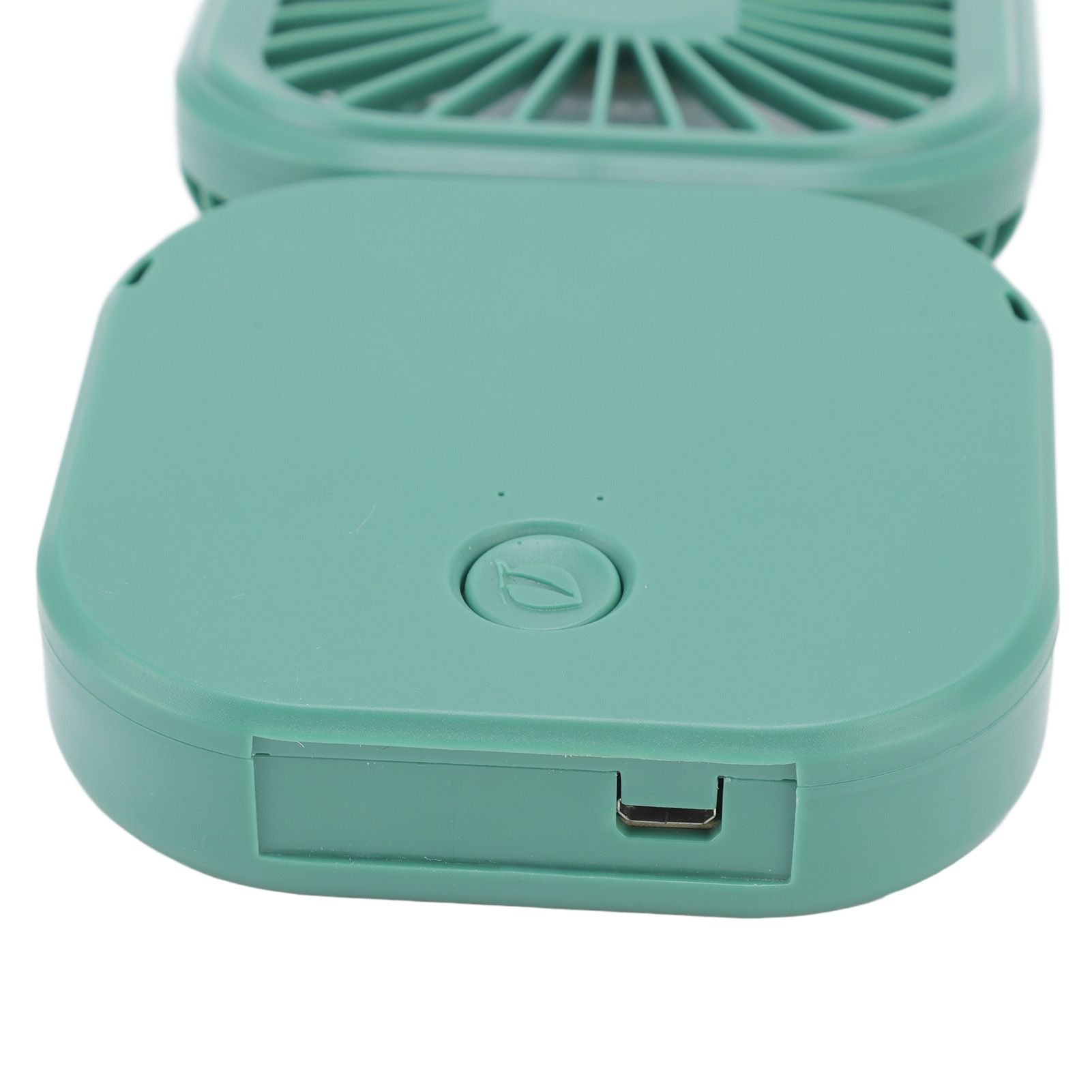 Portable Folding Fan 3 Level Wind Speed USB Powered Rechargeable Rotatable Handheld Desktop Small Fan Green