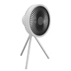 Tripod Fan 10000mAh 3 Gears Adjustable Timing Function Portable Desktop Fan with Light for Outdoor Camping White