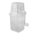 Manual Ice Crusher Small Portable Shaver Hand Operated Snow Cone Machine for Home Transparent