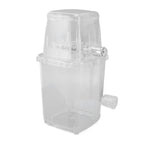 Manual Ice Crusher Small Portable Shaver Hand Operated Snow Cone Machine for Home Transparent