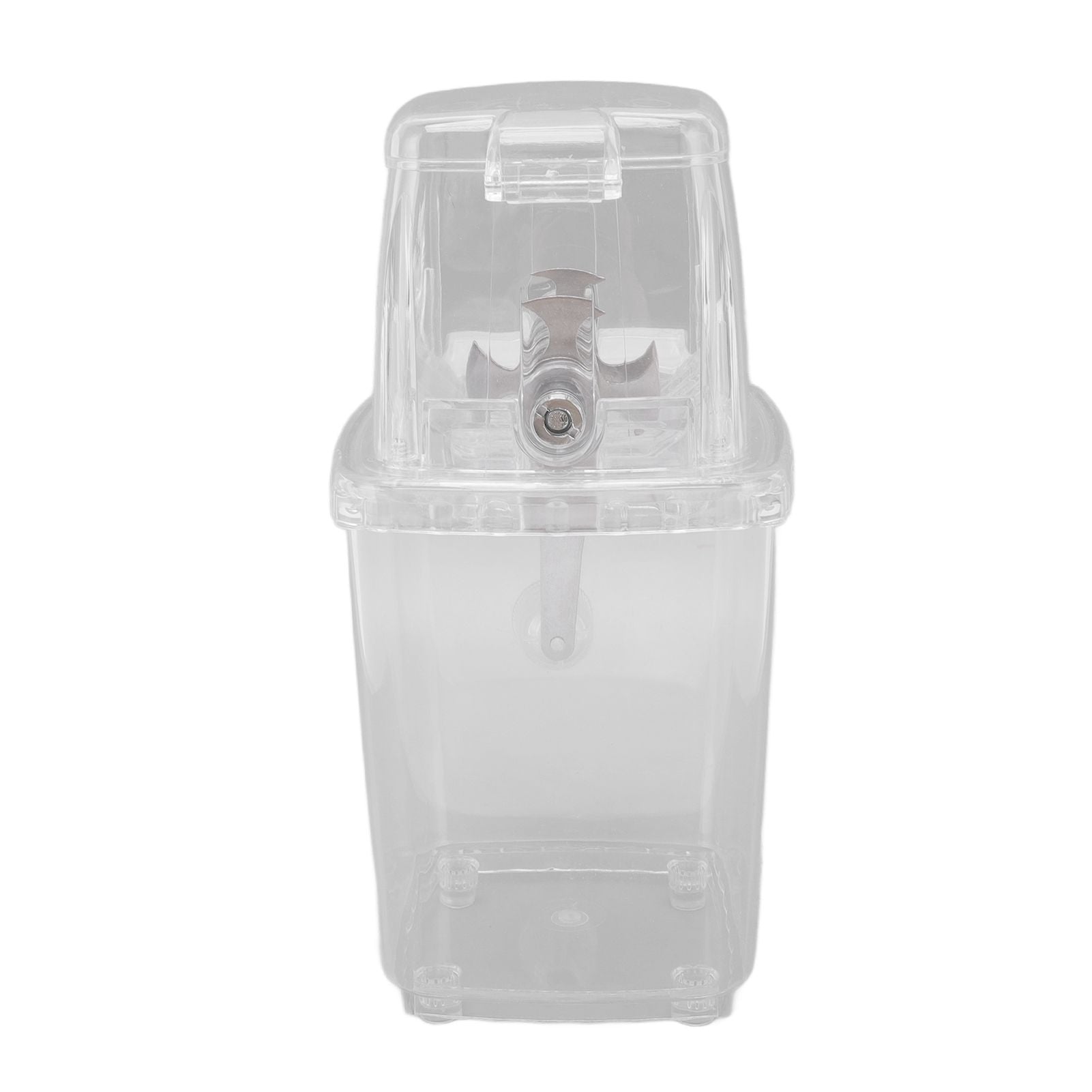Manual Ice Crusher Small Portable Shaver Hand Operated Snow Cone Machine for Home Transparent