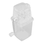 Manual Ice Crusher Small Portable Shaver Hand Operated Snow Cone Machine for Home Transparent