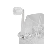 Manual Ice Crusher Small Portable Shaver Hand Operated Snow Cone Machine for Home Transparent