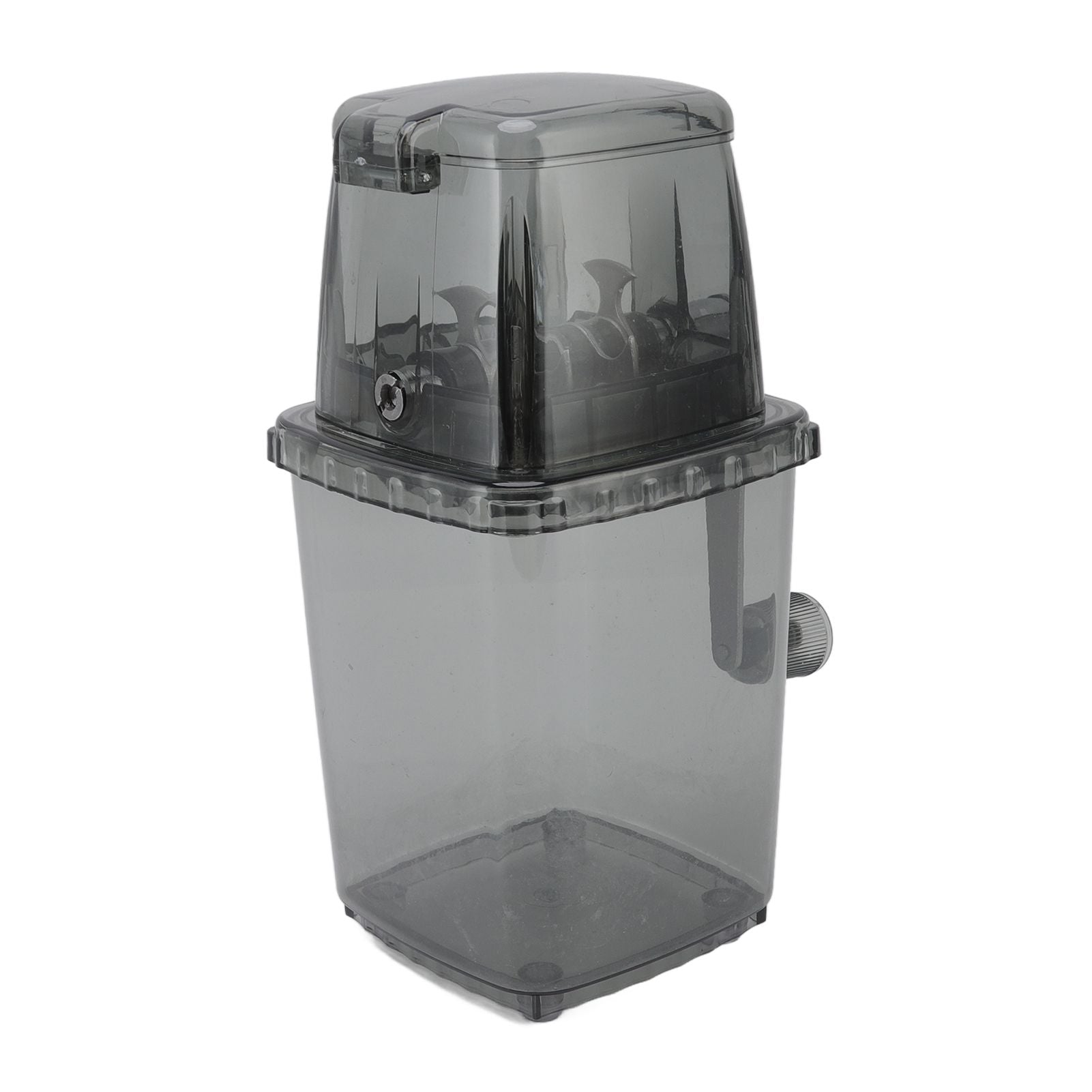 Manual Ice Crusher Small Portable Shaver Hand Operated Snow Cone Machine for Home Grey