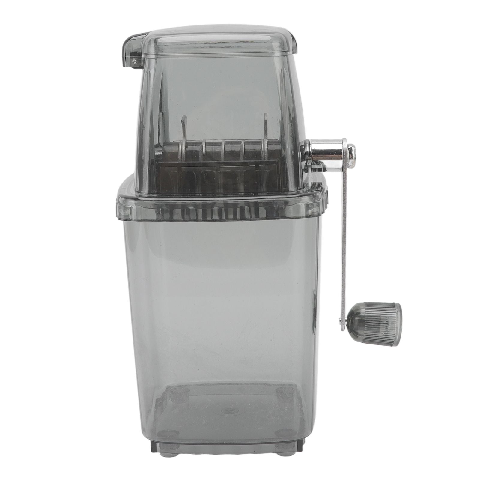 Manual Ice Crusher Small Portable Shaver Hand Operated Snow Cone Machine for Home Grey