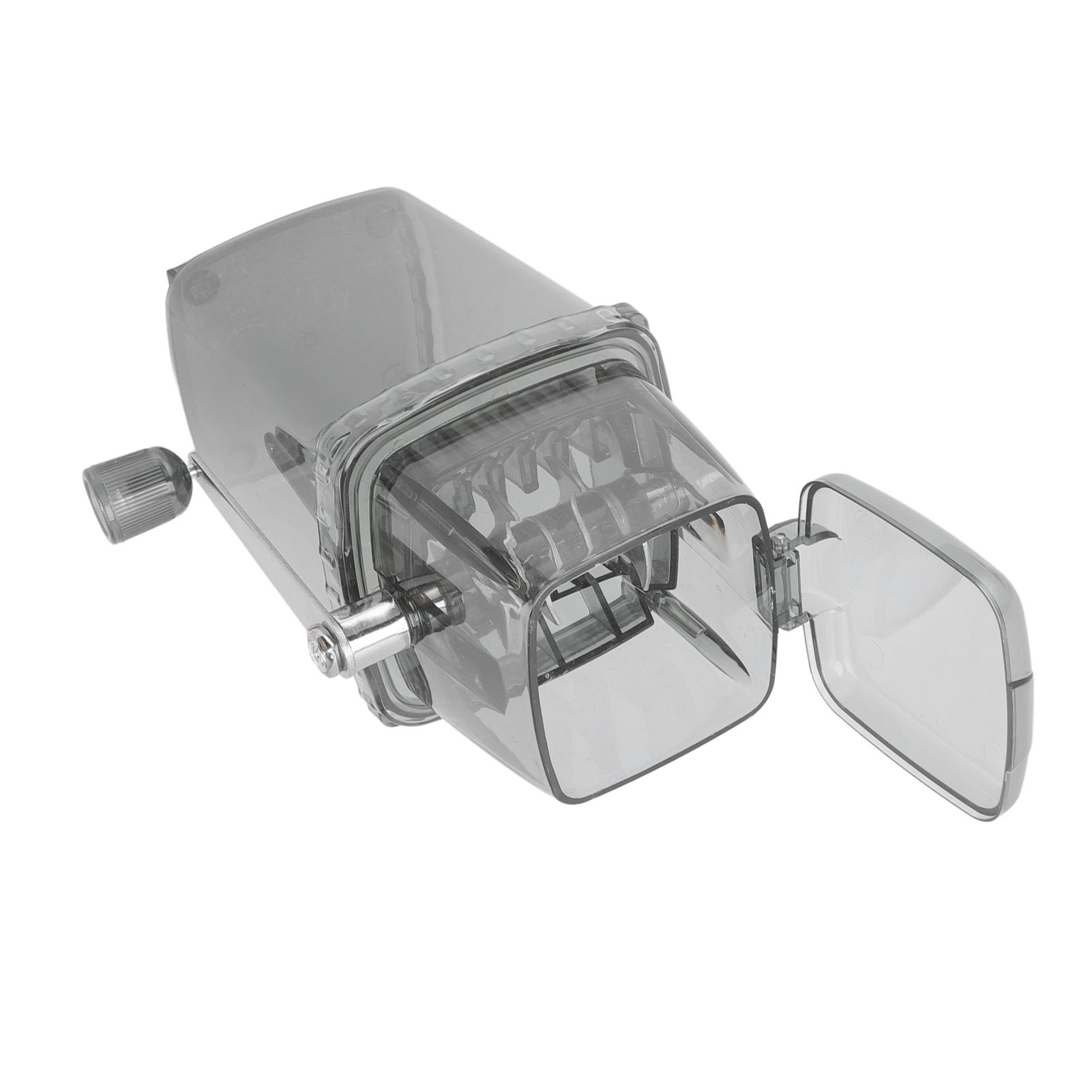 Manual Ice Crusher Small Portable Shaver Hand Operated Snow Cone Machine for Home Grey