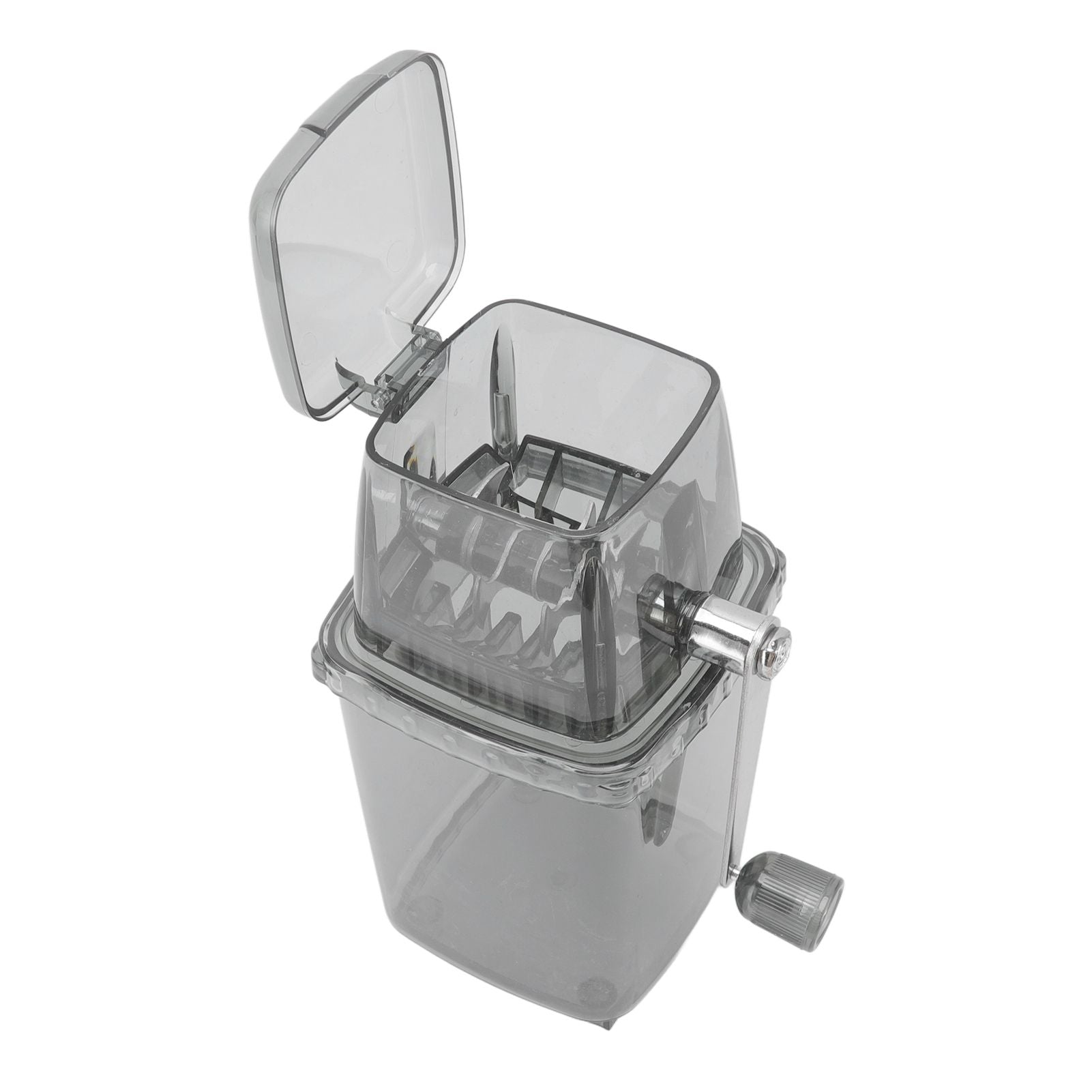 Manual Ice Crusher Small Portable Shaver Hand Operated Snow Cone Machine for Home Grey