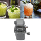Manual Ice Crusher Small Portable Shaver Hand Operated Snow Cone Machine for Home Grey