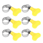 15 Pcs Stainless Steel Hose Clamp Corrosion Resistant Reusable Worm Gear Pipe Clip with Adjustment Handle