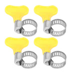 15 Pcs Stainless Steel Hose Clamp Corrosion Resistant Reusable Worm Gear Pipe Clip with Adjustment Handle