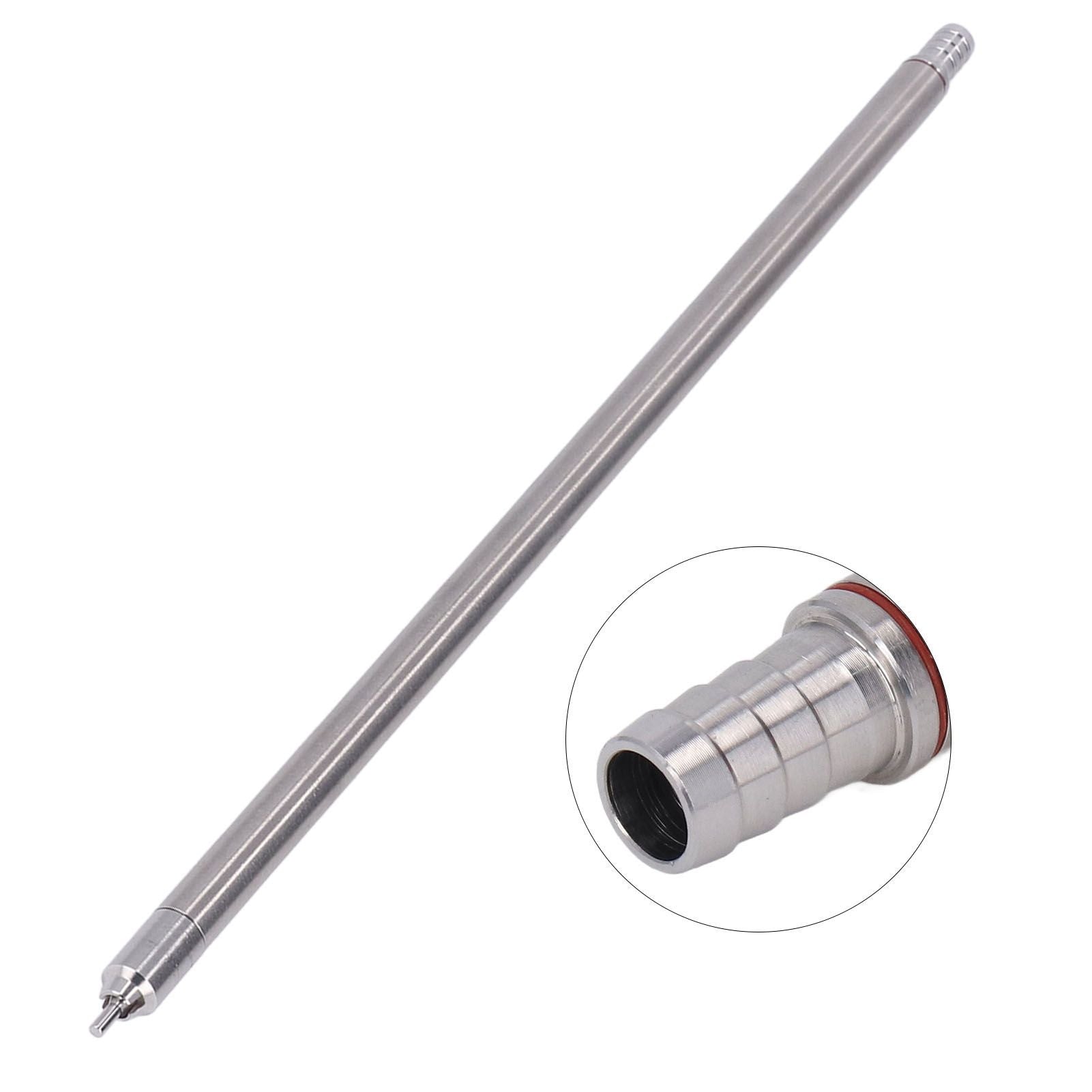 35.2cm Length Spring Loaded Beer Bottle Filler Stainless Steel Wine Bottle Filler Wand with Cleaning Brush Hose Clamp