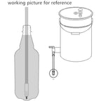 35.2cm Length Spring Loaded Beer Bottle Filler Stainless Steel Wine Bottle Filler Wand with Cleaning Brush Hose Clamp