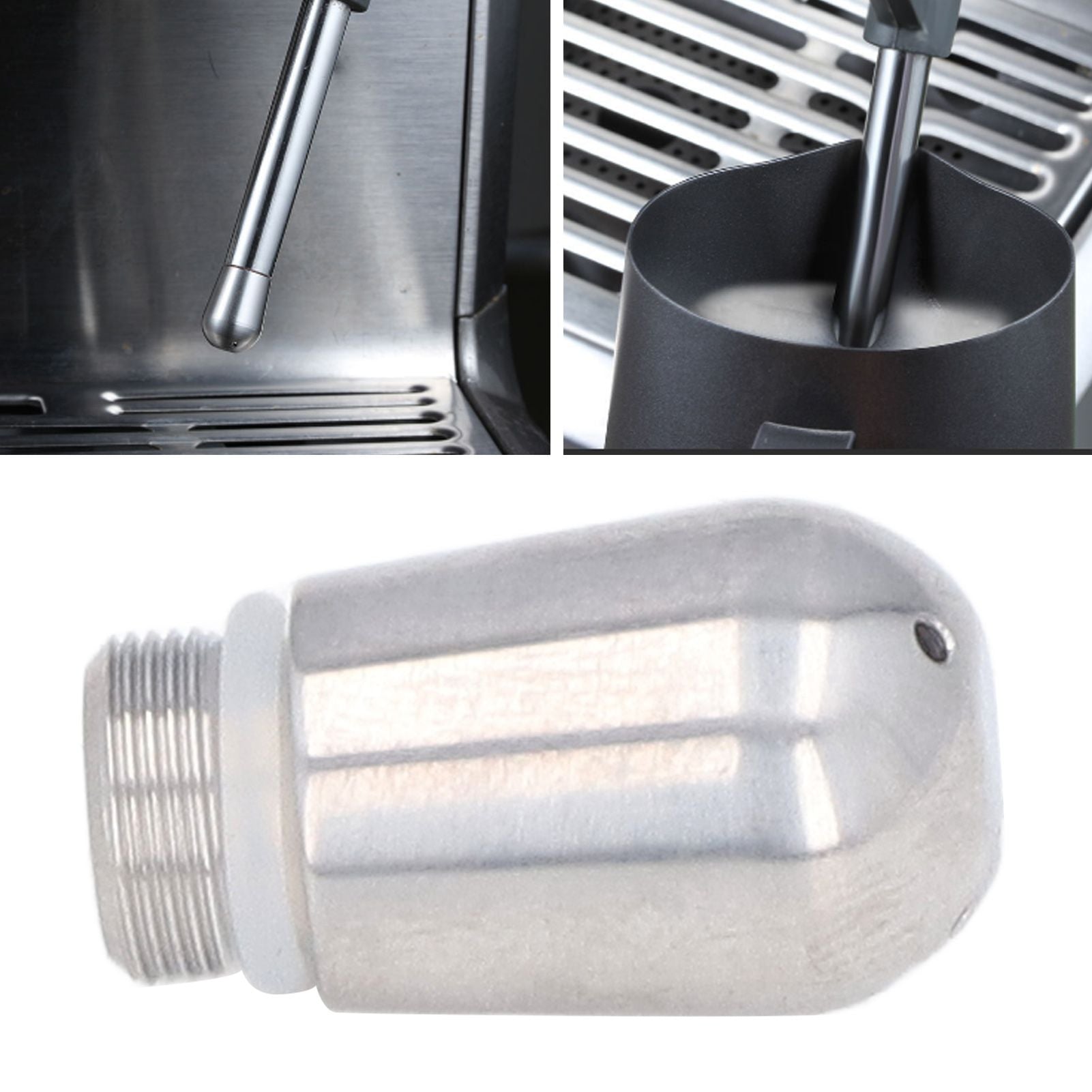 3 Holes Coffee Machine Steam Nozzle Stainless Steel Milk Foam Spout Nozzle for Breville 8 Series Semi Automatic Coffee Maker