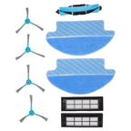 9 Pcs Vacuum Parts Replacement Main Brush Side Brush Filter Mop Vacuum Cleaner Accessories Kit for Conga 3090