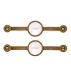 2 Pcs Zinc Alloy Antique Copper Handle European Modern Pastoral Color Acrylic Handle for Cabinet DrawerWhite