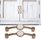 2 Pcs Zinc Alloy Antique Copper Handle European Modern Pastoral Color Acrylic Handle for Cabinet DrawerWhite