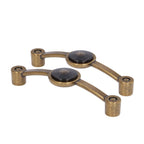 2 Pcs Zinc Alloy Antique Copper Handle European Modern Pastoral Color Acrylic Handle for Cabinet DrawerBrown