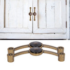 2 Pcs Zinc Alloy Antique Copper Handle European Modern Pastoral Color Acrylic Handle for Cabinet DrawerBrown