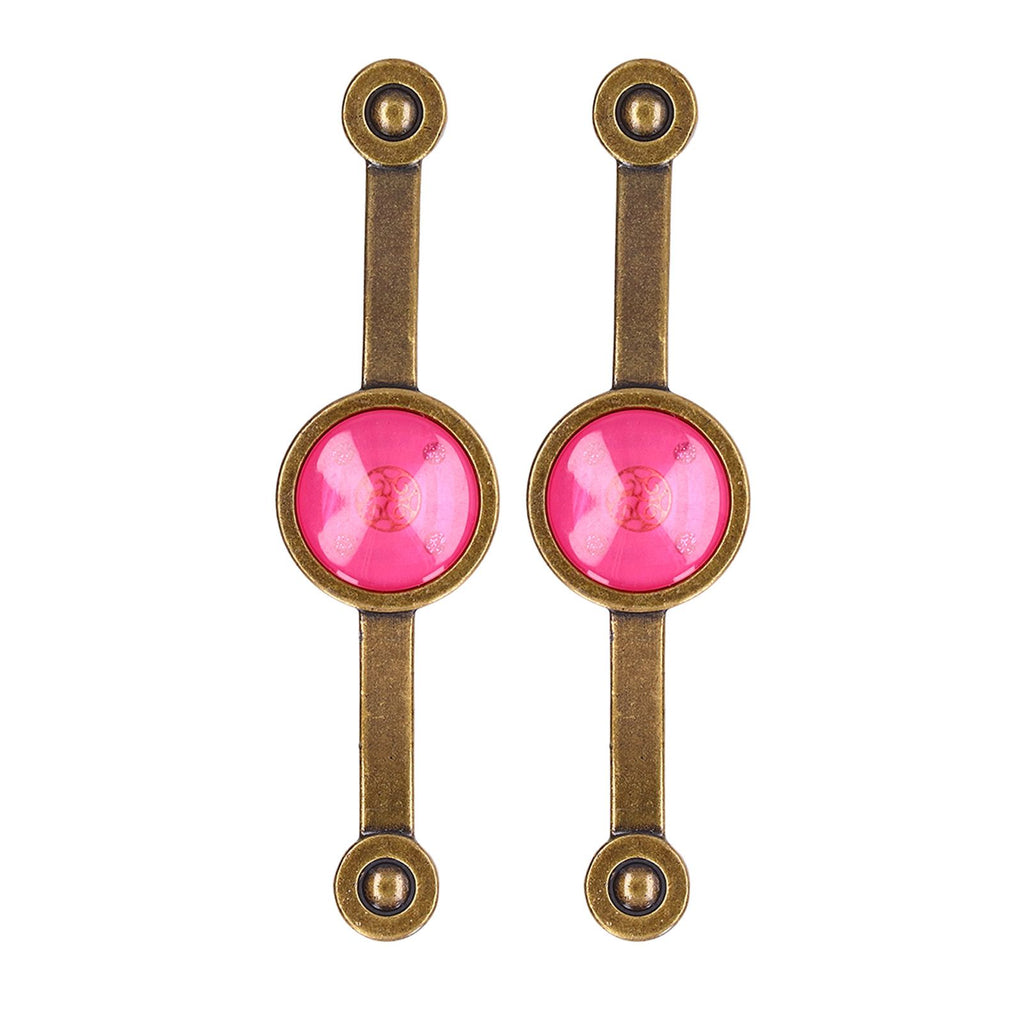 2 Pcs Zinc Alloy Antique Copper Handle European Modern Pastoral Color Acrylic Handle for Cabinet DrawerPink