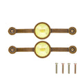 2 Pcs Zinc Alloy Antique Copper Handle European Modern Pastoral Color Acrylic Handle for Cabinet DrawerYellow