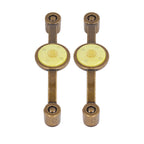 2 Pcs Zinc Alloy Antique Copper Handle European Modern Pastoral Color Acrylic Handle for Cabinet DrawerYellow