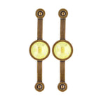 2 Pcs Zinc Alloy Antique Copper Handle European Modern Pastoral Color Acrylic Handle for Cabinet DrawerYellow